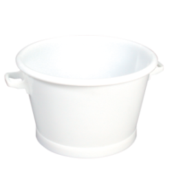 BAQUET ROND FOND RENFORCE 50L BLANC