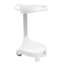 Support de sac 120 L avec pédale - Couvercle Blanc