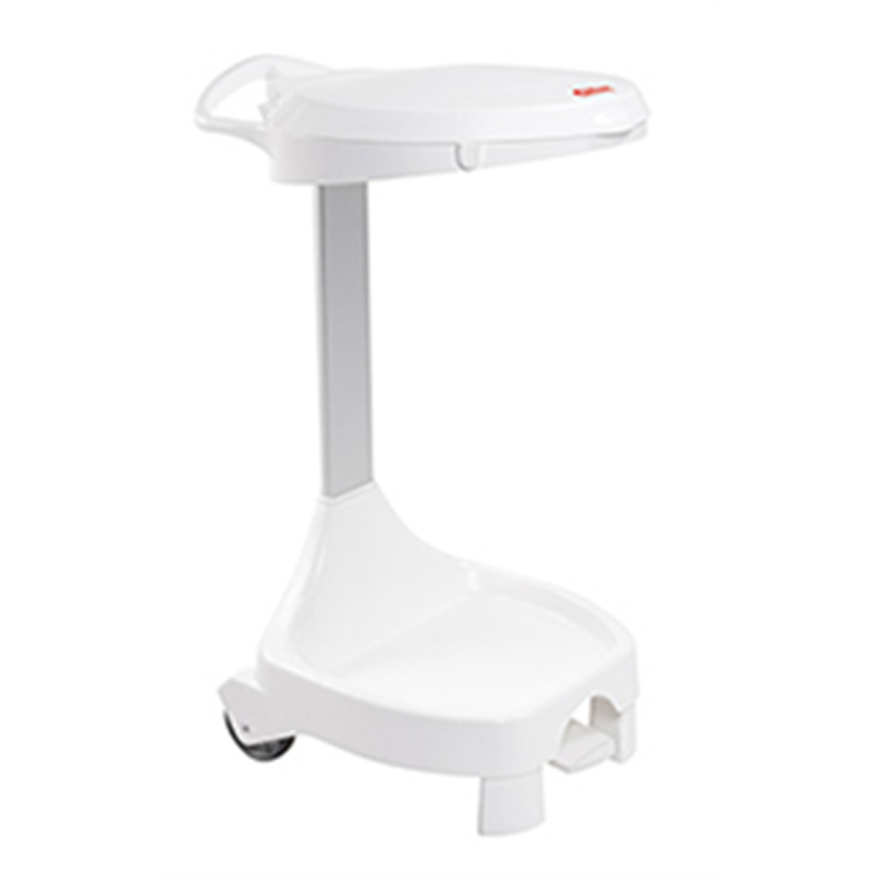 Support de sac 120 L avec pédale - Couvercle Blanc