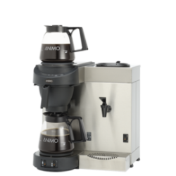 Machine à café 2 verseuses inox – Tirage eau chaude – Collectivités