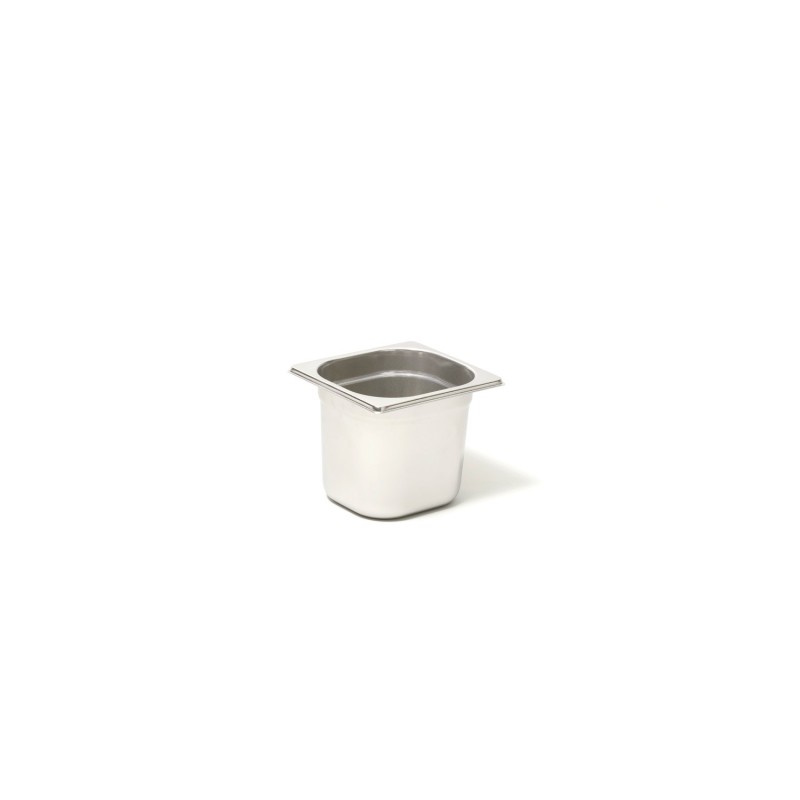Bac GN1/6 - Plein - Hauteur 65 mm - Inox 18/10