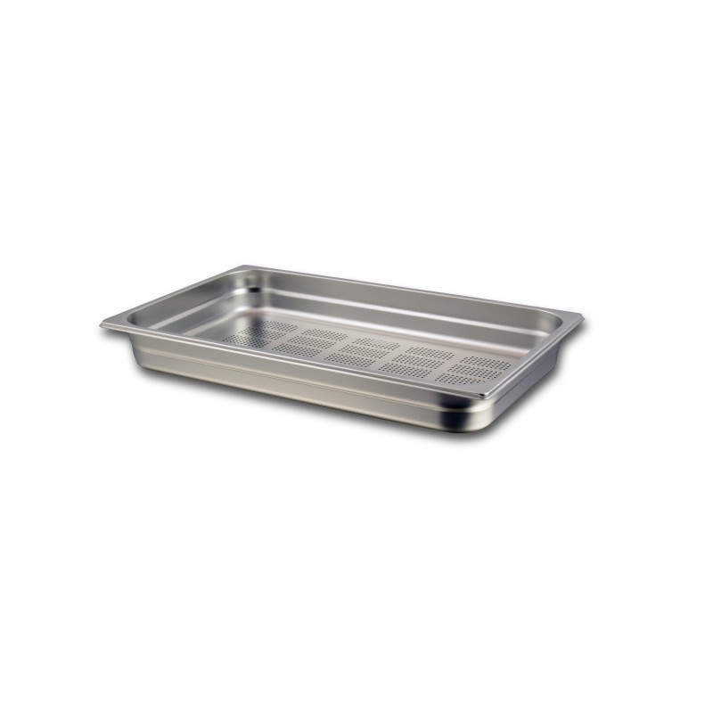 Bac GN1/1 - Perforé - Hauteur 55 mm - Inox 18/10