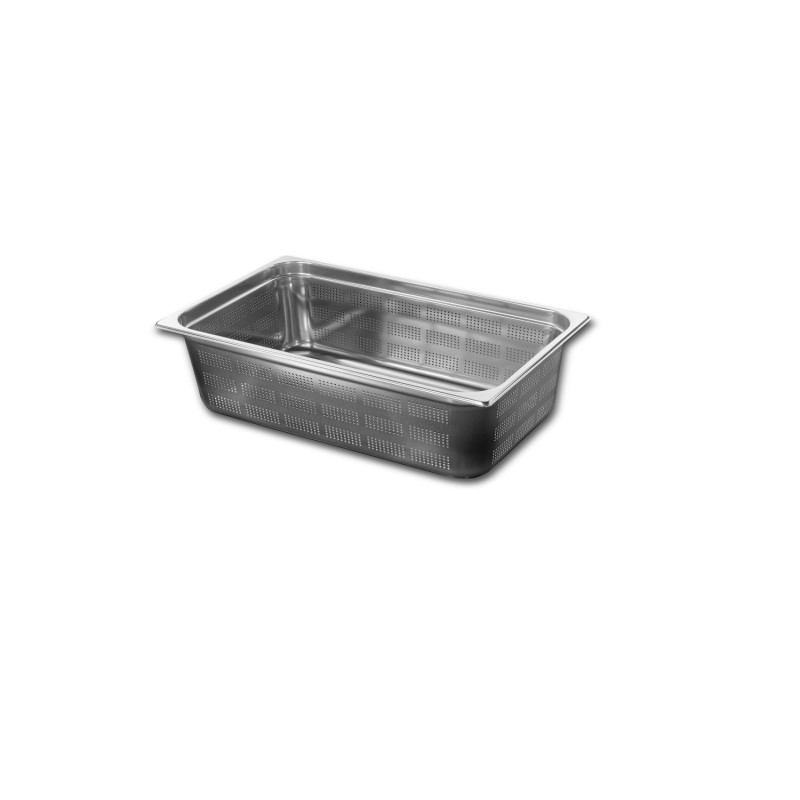 Bac GN1/1 - Perforé - Hauteur 100 mm - Inox 18/10