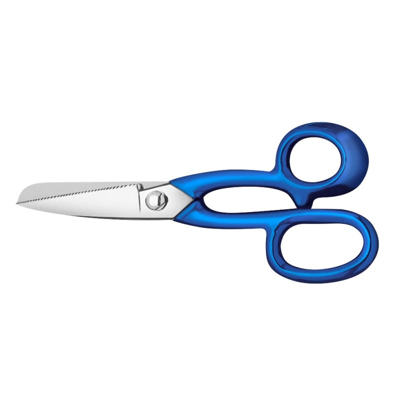 CISEAUX 22 CM LAME INOX CRANTEE / POIGNEE PLASTIFIEE