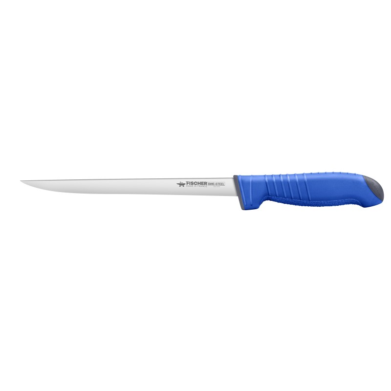 COUTEAU A FILET ACIER SUEDOIS - 20 / CM - MANCHE BI-MATIERE BLEU - LA