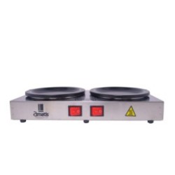 Plaque chauffante double - 350x190x65 mm cuisine pro