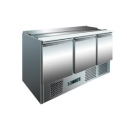 Saladette inox 3 portes 400 L GN1/1 +2/+8°C Dixell