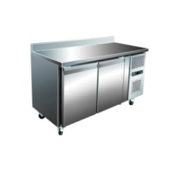 Table réfrigérée adossée inox 2 portes GN1/1 -2/+8°C 314 L