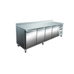Table réfrigérée adossée 616 L - 4 portes GN1/1 -2/+8°C