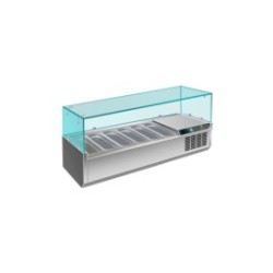 Vitrine pizza GN1/4 1400 mm +2/+8°C - 6 bacs - Dixell