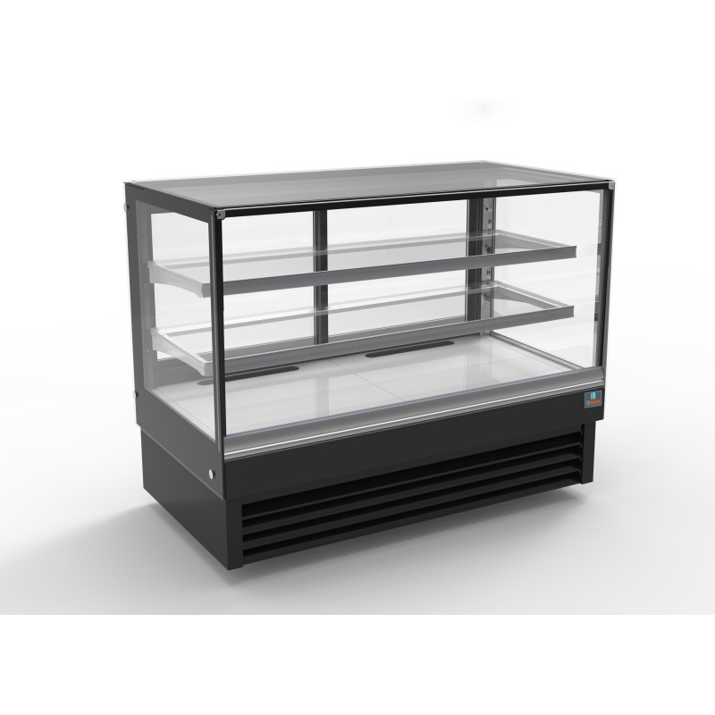 Vitrine service +2° à +8°C - Noir -1500x680x1200 mm