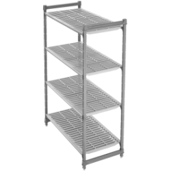 Rayonnage 460x915x1830 4 niveaux - Basics Plus claire-voie
