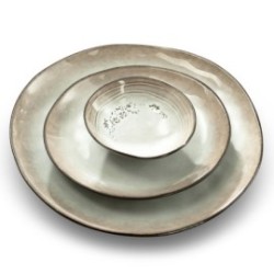 Assiette creuse gourmet ø19 cm - Shadow nacre