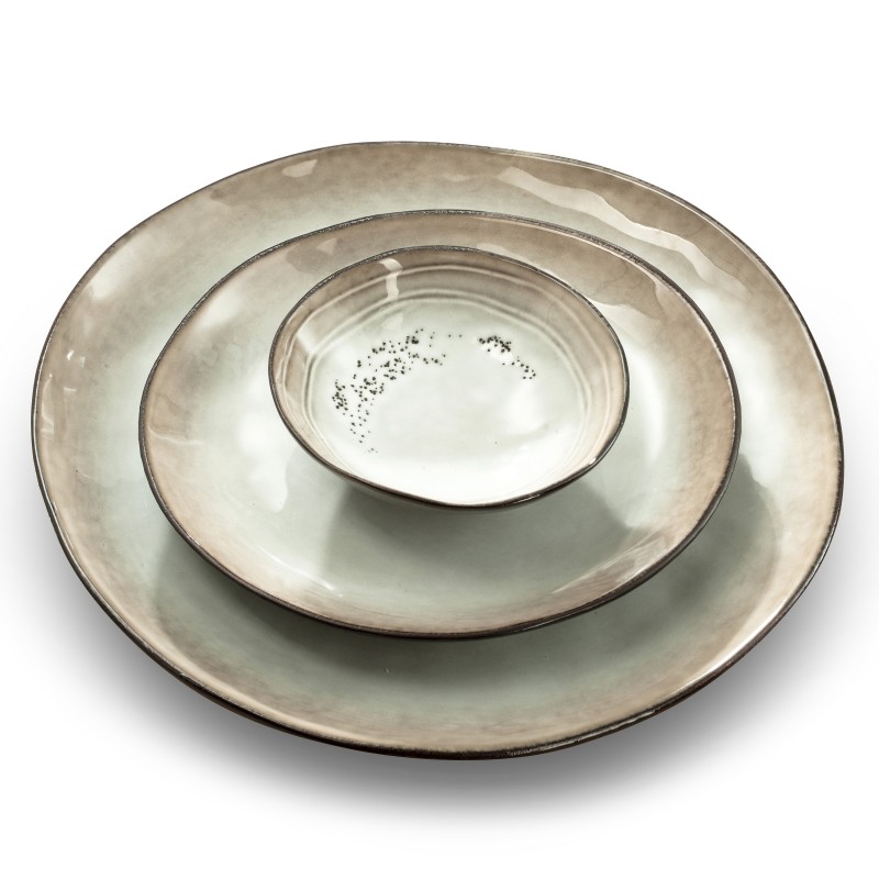 Assiette creuse gourmet ø19 cm - Shadow nacre