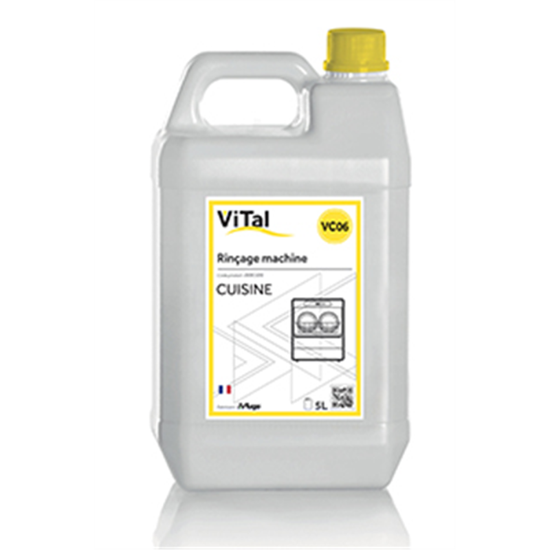 Liquide rinçage machine - Eau dure - Bidon 5 L
