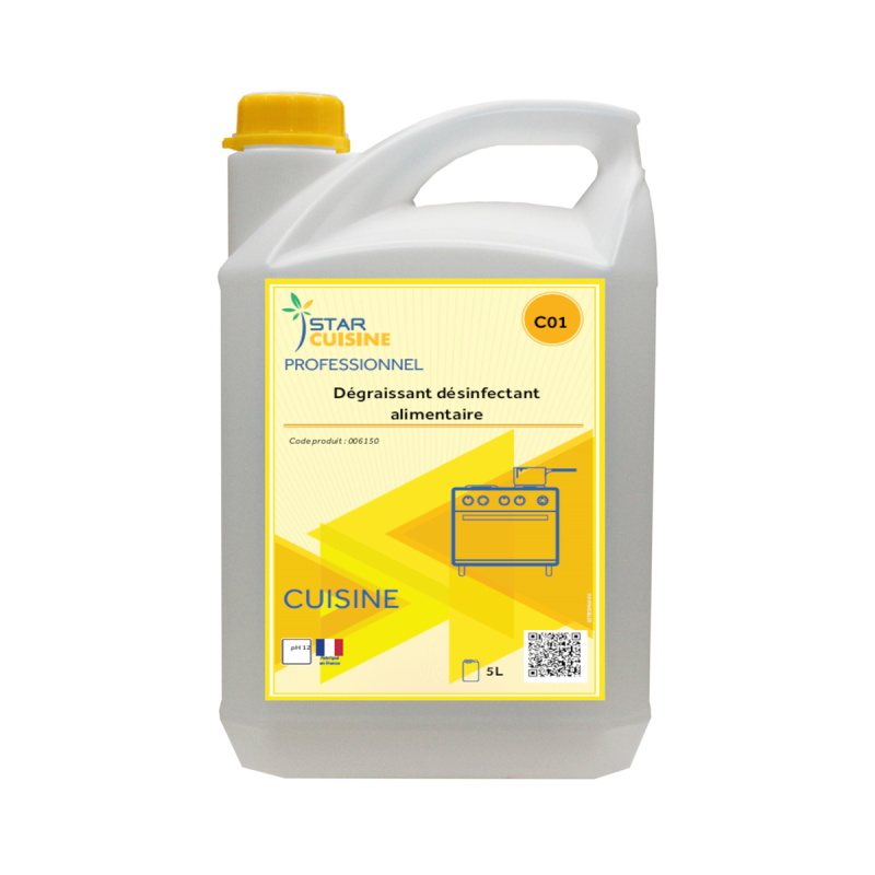 Dégraissant désinfectant alimentaire - Bidon 5 L Dégraissant désinfectant alimentaire - Bidon 5 L