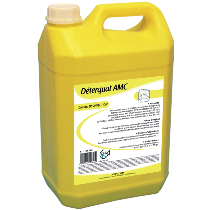 Dégraissant désinfectant chloré moussant - Bidon 5 L Dégraissant désinfectant chloré moussant - Bidon 5 L