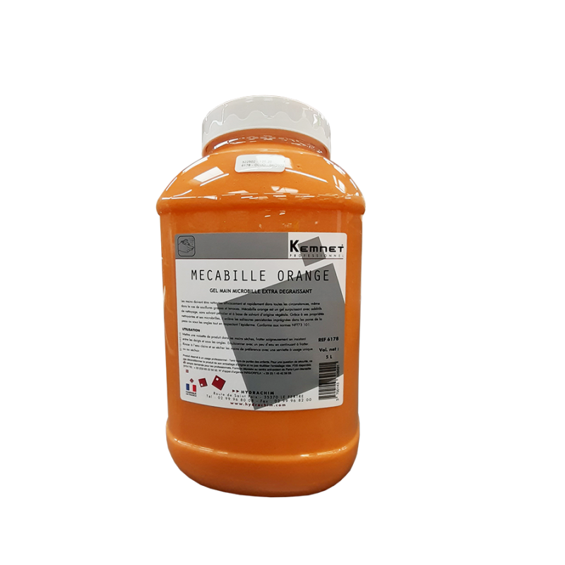 Gel mécabille - Orange - Pot de 5 L