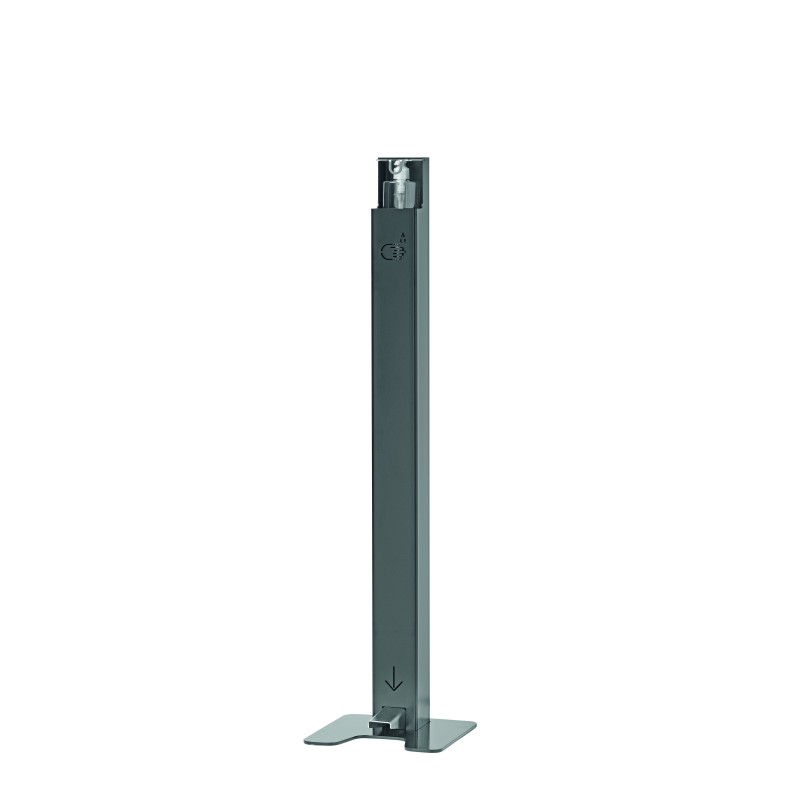 POTEAU DISTRIBUTEUR GEL HYDROOALCO / NOIR ET FLACON 1L-REF: 73249000