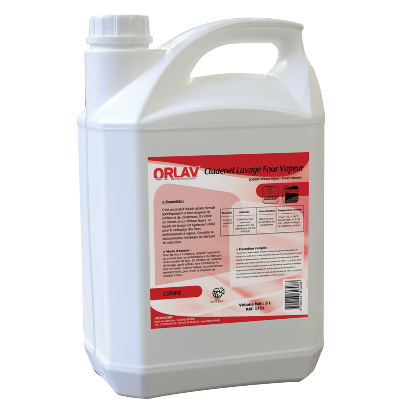 Cladanet spécial lavage pour four vapeur - Bidon 5 L