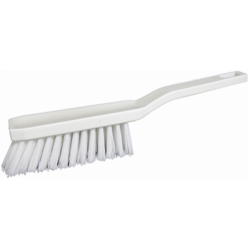 Balayette droite fleuré 29 cm - Blanc