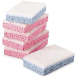 Éponge tampon blanc - 19x3x2,2 cm - Bleue