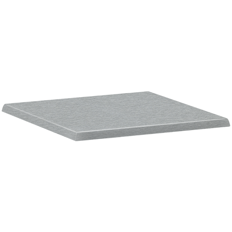 Plateau 70x70 cm - Brushed silver - Compact Line