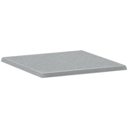 Plateau 110x70 cm - Brushed silver - Compact Line