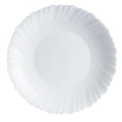 Assiette plate - Verre trempé ø 23 cm - Feston