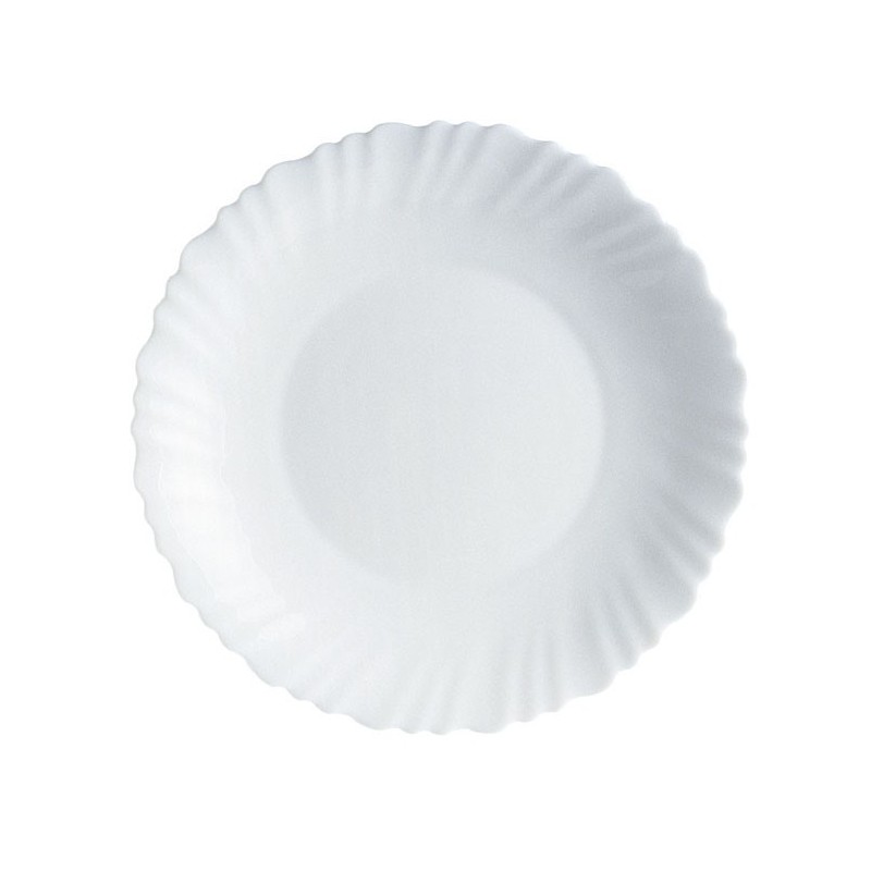 Assiette plate - Verre trempé ø 23 cm - Feston