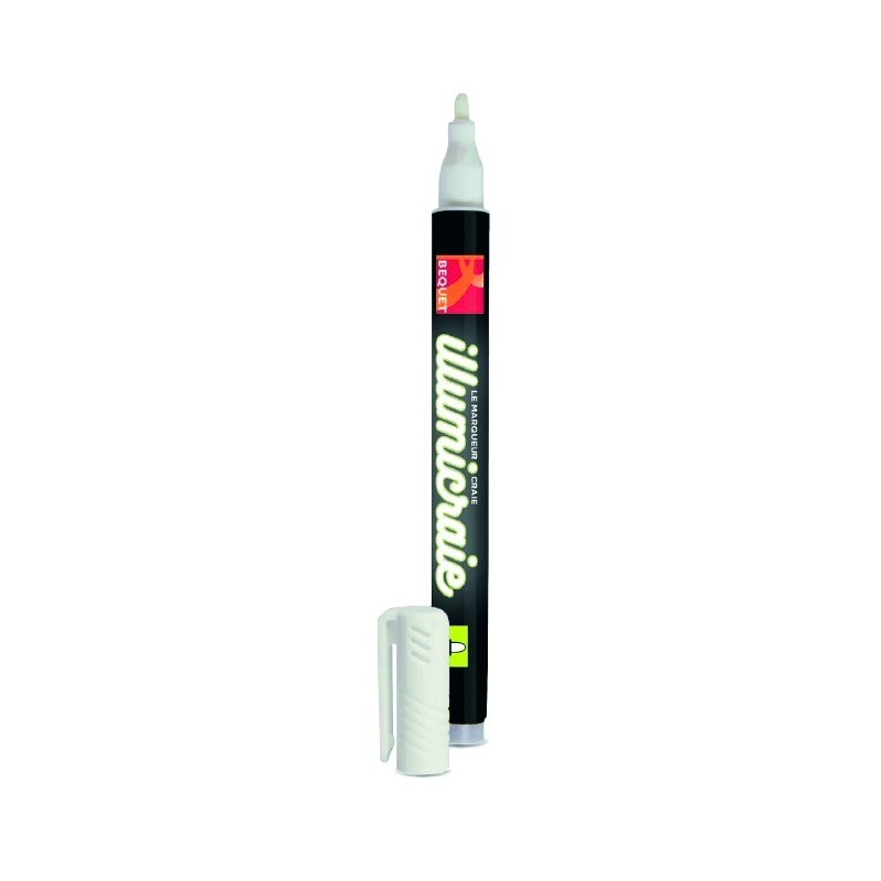 2 feutres craie illumicraie pointe ronde 2mm Blanc