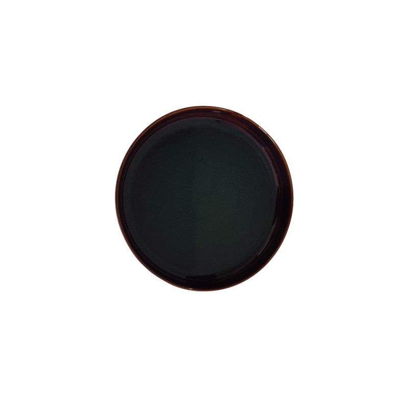 Assiette à bord droit - Grès ø 27 cm - Nymphéas