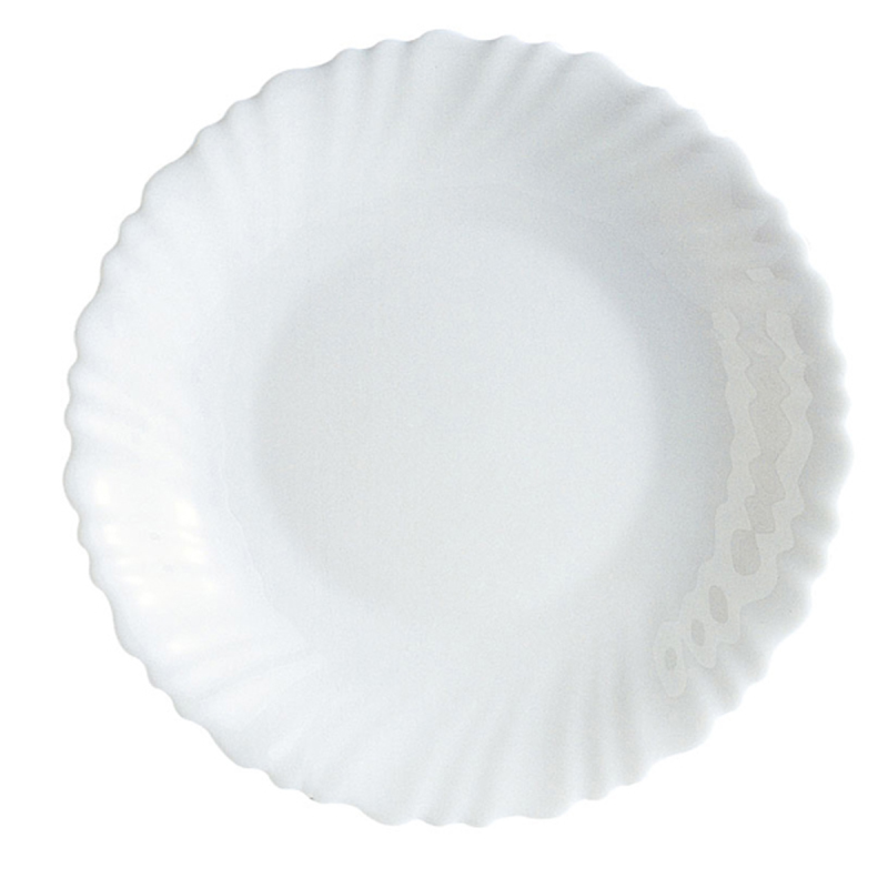 Assiette creuse - Verre trempé ø 21 cm - Feston