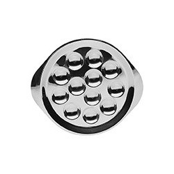 Plat à escargots 12 trous - 20x23 cm - Inox