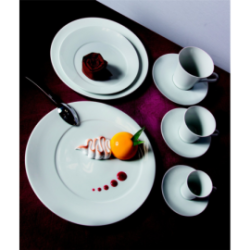 Assiette présentation - Porcelaine Ø32cm-Asymétrique