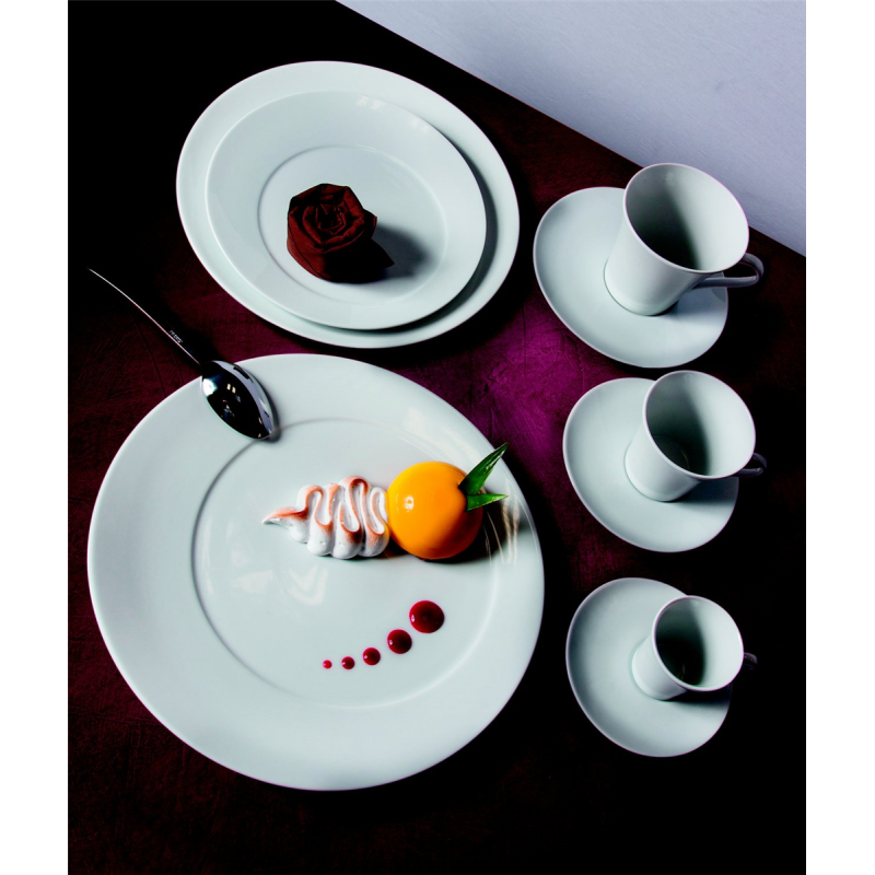 Assiette présentation - Porcelaine Ø32cm-Asymétrique