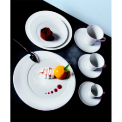 Assiette dessert - Porcelaine Ø23cm-Asymétrique