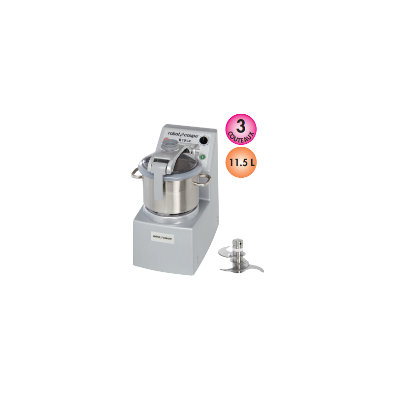 Cutter de table Robot-Coupe R10 V.V.–11,5 L, 2 600 W, vitesse variable