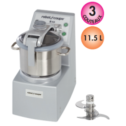Cutter de table Robot-Coupe R10 – 11,5 L, 2 600 W, 400 V tri, R-Vac
