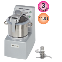Cutter de table Robot-Coupe R10 – 11,5 L, 2 600 W, 1 500/3 000 tr/min