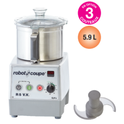 Cutter de table Robot-Coupe R 5 V.V. – 5,9 L, 1 500 W, vitesse variabl
