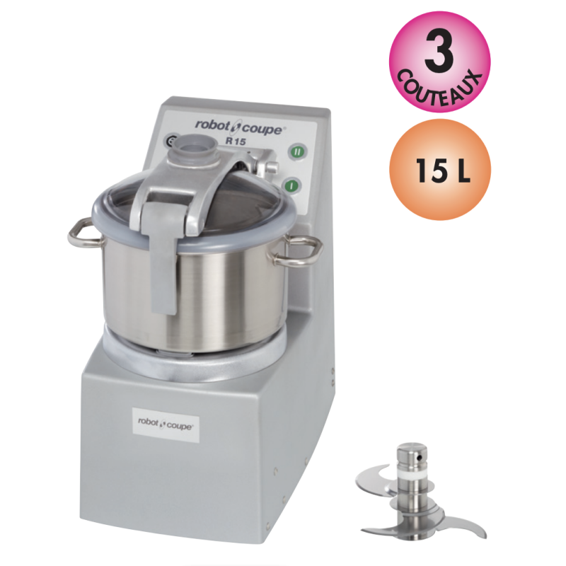 Cutter vertical Sous-Vide Robot-Coupe R15 + R-VAC – 15 L, 3 000 W, 400