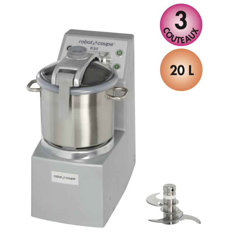 Cutter vertical Sous-Vide Robot-Coupe R20-SV–20 L, 4 400 W, 400 V tri