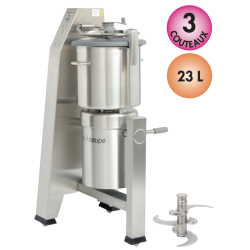 Cutter vertical Robot-Coupe R23 – 23 L, 4 500 W, 400 V tri, 2 vitesses