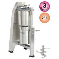 Cutter vertical Robot-Coupe R30 – 28 L, 5 400 W, 400 V tri, 2 vitesses