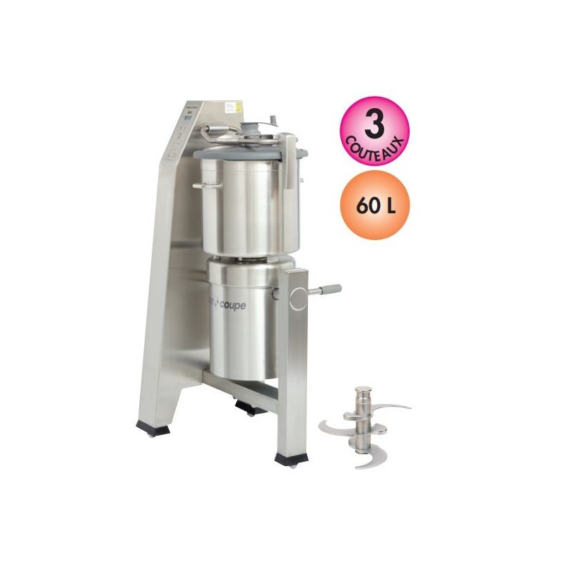 Cutter vertical Robot-Coupe R60 – 60 L, 11 000 W, 400V tri, 2 vitesses