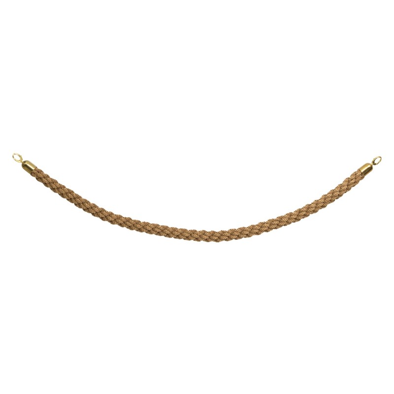 Corde tressée poteau 1,5m - Naturel Laiton brillant