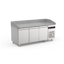Meuble à pizza 3 portes 779L 0/+10°C granit