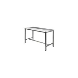 Table de découpe adossée inox avec plateau polyéthylène pro