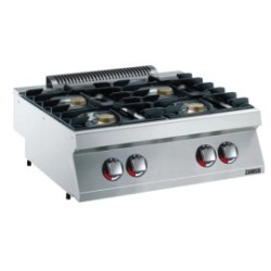ZANUSSI EVO700 – Fourneau gaz 4 feux vifs inox 22 kW pro